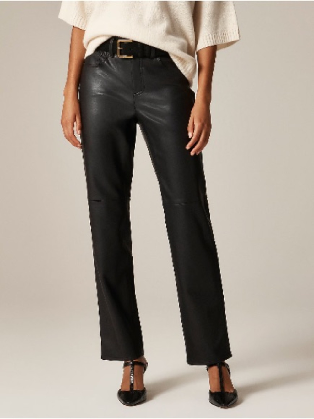 J.Crew Nipped straight pant in faux leather CN754 - Picture 3 of 6
